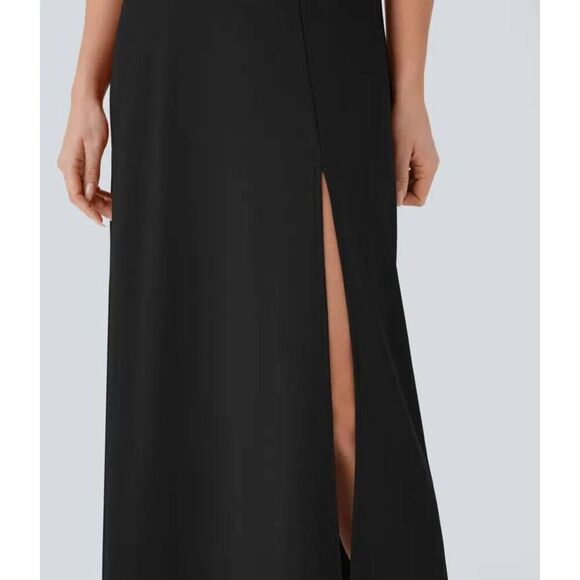 Halara Square Neck Puff Sleeve Ruched Midi Dress - Picture 5 of 5
